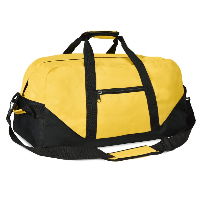 Dalix 21'' Large Duffle Bag with Adjustable Strap (Gold/Yellow) - Image 1